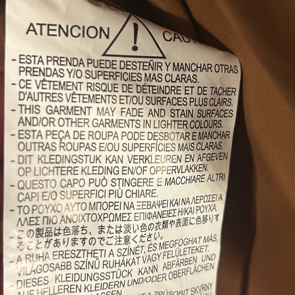 Zara large brown faux suede bomber jacket - Picture 4 of 4